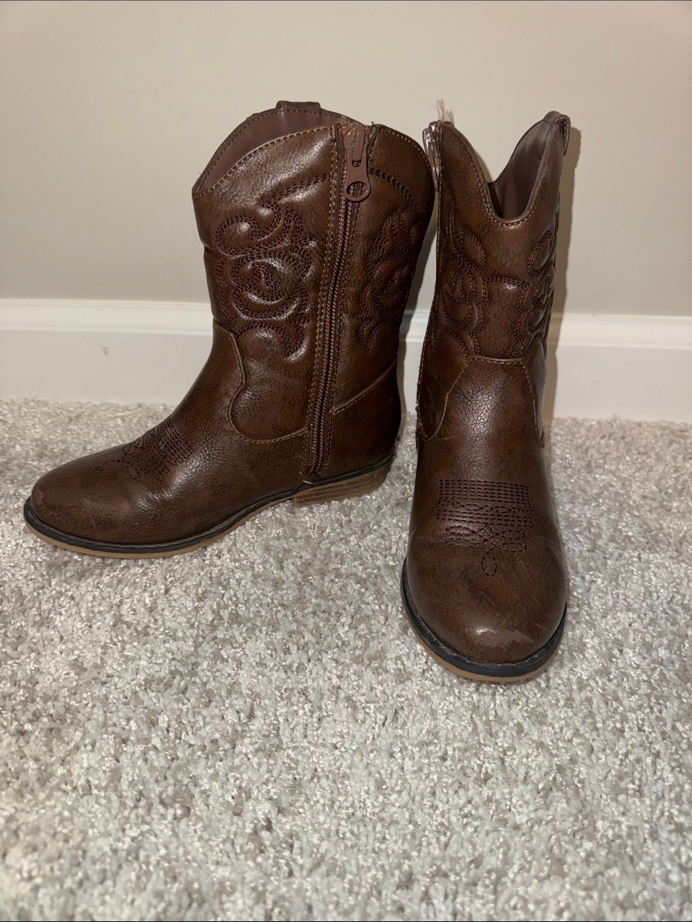 Girls' Brown Western Boots